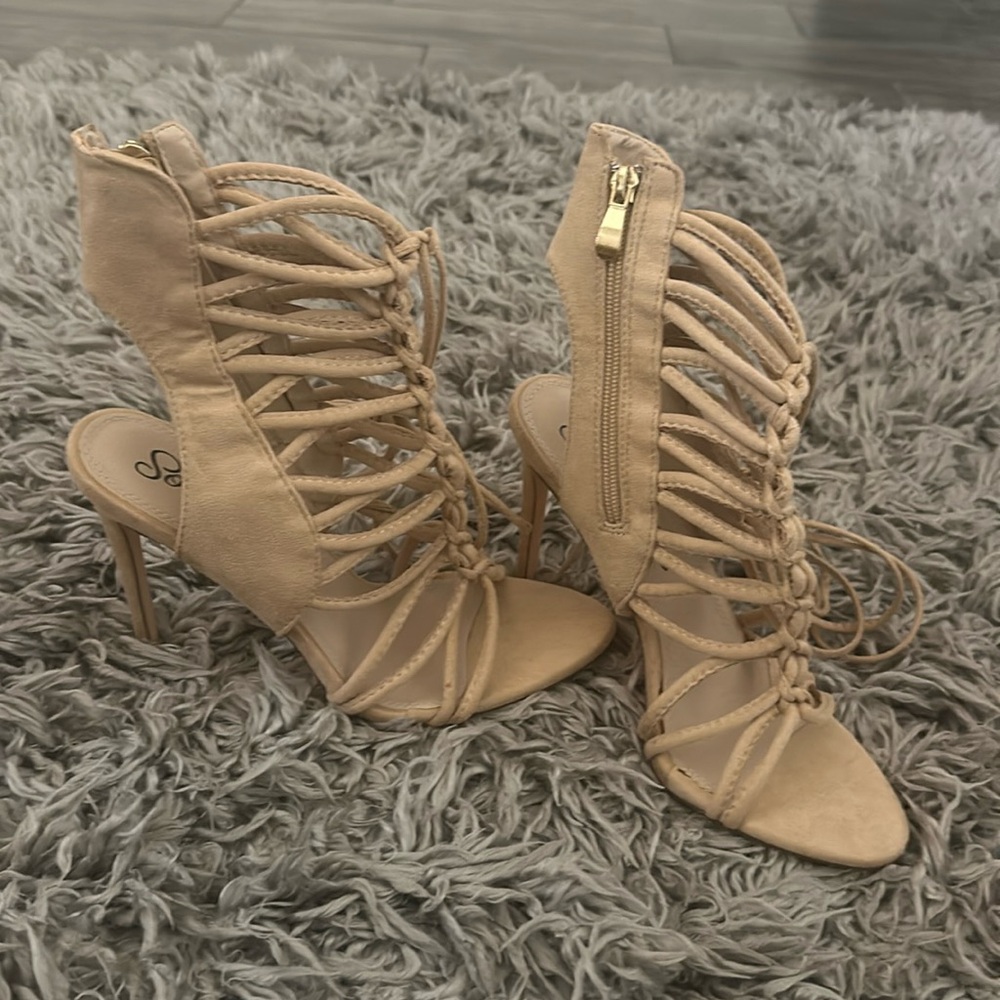 Strappy Tan Heel